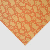 Cute Oranje Ghosts Halloween Tissuepapier (Detail)
