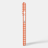 Cute  Oranje Gingham Pset Persoonlijk Case-Mate iPhone Case (Achterkant / Links)