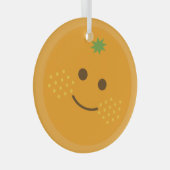 Cute Oranje Glas Ornament (Voorkant Rechts)