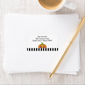 Cute Oranje Glitter Pumpkin Persoonlijk adres Etiket (Insitu)