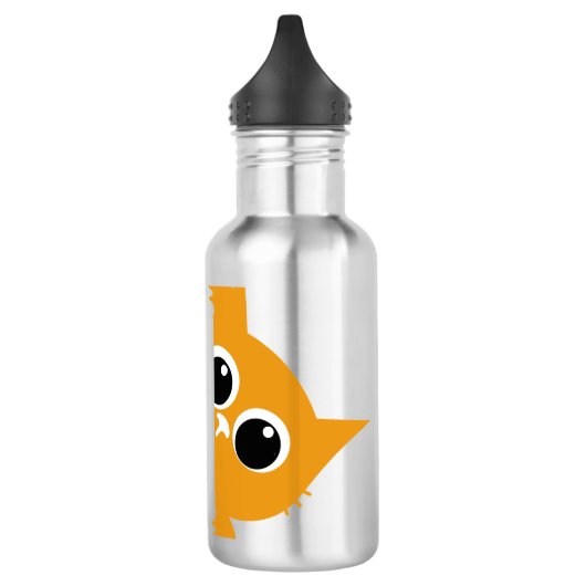 Cute oranje glurende kat ontwerp waterfles (Links)