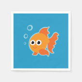 Cute Oranje Goldfish Servet (Voorkant)