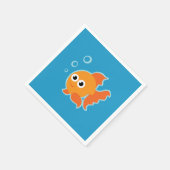 Cute Oranje Goldfish Servet (Hoek)