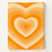 Cute Oranje Heart Shaped Spiral Notitieboek (Achterkant)