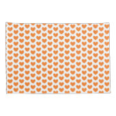 Cute Oranje Hearts Pattern Omkeerbaar Kussensloop (Achterkant-Rechts)