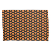 Cute Oranje Hearts Pattern Omkeerbaar Kussensloop (Voorkant-Links)