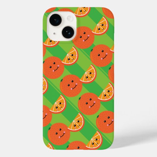Cute Oranje iPhone Case (Achterkant)