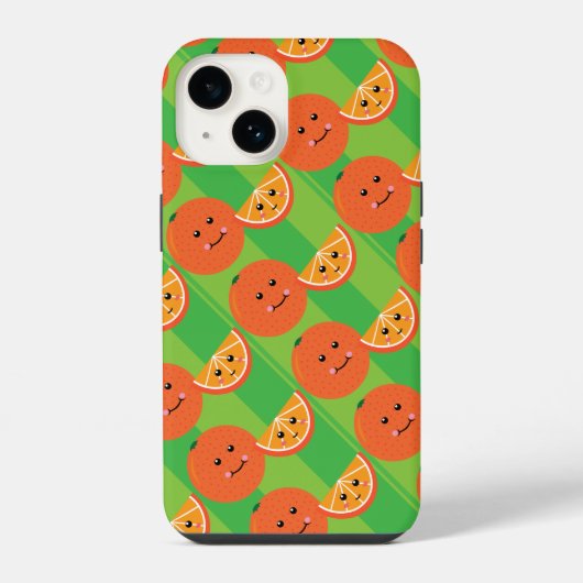 Cute Oranje iPhone Case Hoesje (Achterkant)