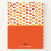 Cute Oranje Kawaii Pumpkin Pattern Kinder Recipe Notitieboek (Achterkant)
