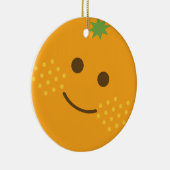 Cute Oranje Keramisch Ornament (Rechts)