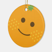 Cute Oranje Keramisch Ornament (Links)