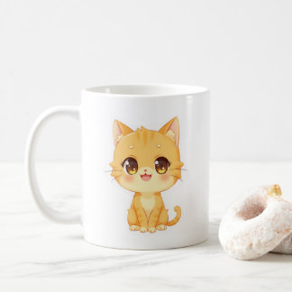 Cute Oranje Kitten Koffiemok