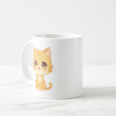 Cute Oranje Kitten Koffiemok (Voorkant links)