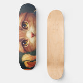 Cute Oranje Kitty Cat Persoonlijk Skateboard (Voorkant)