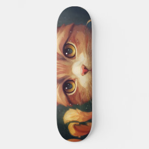 Cute Oranje Kitty Cat Persoonlijk Skateboard