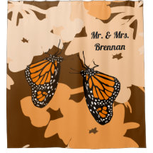 Cute Oranje Mr & Mrs Monarch Butterfly Pair