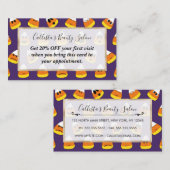 Cute Oranje Paars Halloween Emoji Candy Corn Kortingskaartje (Voorkant / Achterkant)