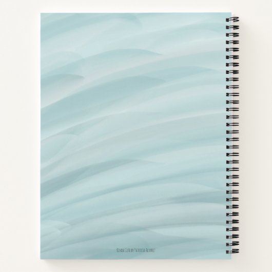 Cute Oranje Paarse Mermaid Illustration Notitieboek (Achterkant)