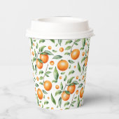 Cute Oranje Papieren Bekers (Achterkant)