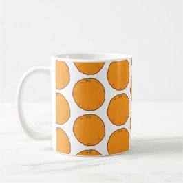 Cute Oranje Pattern Koffiemok