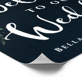 Cute Oranje Peach Floral Welcome to Our Wedding Poster (Hoek)