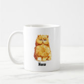 Cute Oranje Persian Cat Custom Meow Koffiemok (Links)