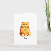 Cute Oranje Persian Cat Kaart (Voorkant)