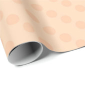 Cute Oranje Polka Dot Birthday Cadeaupapier (Rol Hoek)