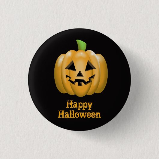 Cute Oranje Pumpkin Halloween Graphic Ronde Button 3,2 Cm (Voorkant)