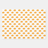 Cute Oranje Pumpkin Halloween Pattern Inpakpapier Vel (Voorkant 3)