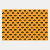 Cute Oranje Pumpkin Halloween Pattern Inpakpapier Vel (Voorkant 2)