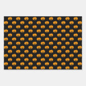 Cute Oranje Pumpkin Halloween Pattern Inpakpapier Vel (Voorkant)