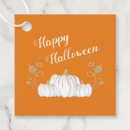 Cute Oranje Pumpkin Happy Halloween Bedankjes Labels