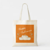 Cute Oranje Pumpkin Happy Halloween Tote Bag (Achterkant)