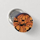 Cute Oranje Pumpkin Patch Illustration Ronde Button 3,2 Cm (Voorkant /achterkant)