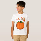 Cute Oranje Pumpkin voor Charlotte T-shirt (Voorkant volledig)