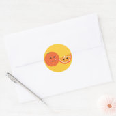 Cute Oranje Ronde Sticker (Envelop)