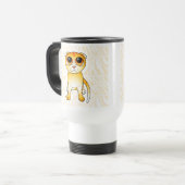 Cute Oranje Scottish Fold Cat Cartoon Reisbeker (Voorkant links)