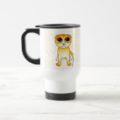 Cute Oranje Scottish Fold Cat Cartoon Reisbeker (Links)