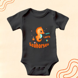 Cute oranje seahorse romper