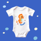 Cute oranje seahorse romper