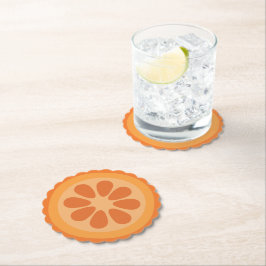 Cute Oranje Slice Kartonnen Onderzetters
