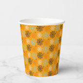 Cute oranje Spider web gepatterd Papieren Bekers (Achterkant)