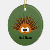 Cute Oranje Spiny Zee Urchin Keramisch Ornament (Links)