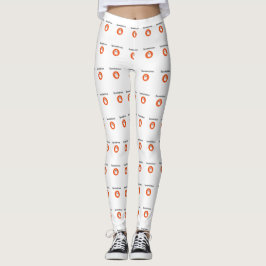 Cute Oranje Spookelicious Smiling Halloween Ghost Leggings