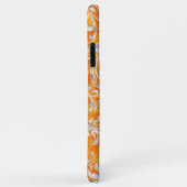 Cute oranje swirl floral design Case-Mate iPhone case (Achterkant/rechts)