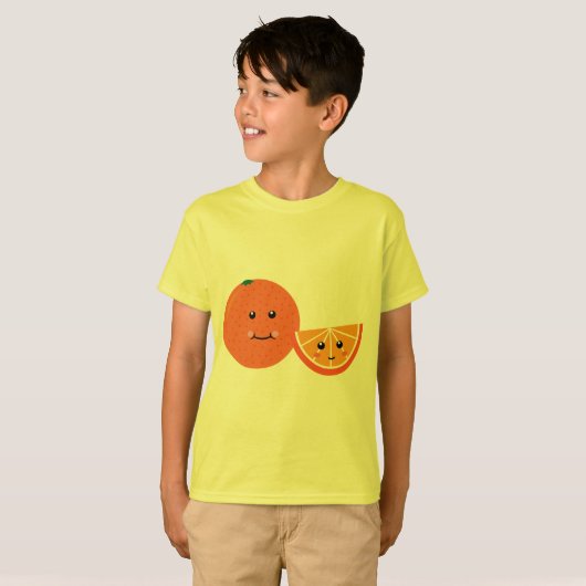 Cute Oranje T-shirt (Voorkant volledig)