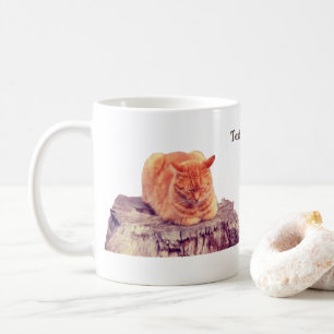 Cute Oranje Tabby Cat Persoonlijk Koffiemok