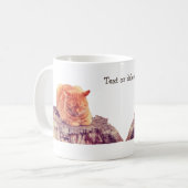 Cute Oranje Tabby Cat Persoonlijk Koffiemok (Voorkant links)