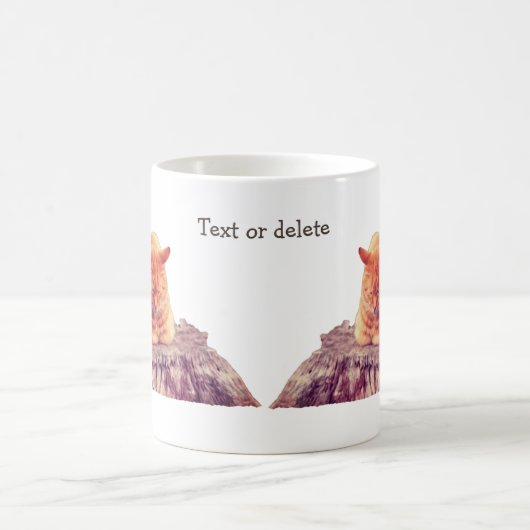 Cute Oranje Tabby Cat Persoonlijk Koffiemok (Center)